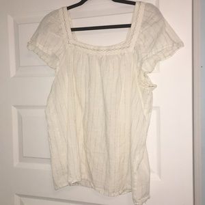 Cream Detailed Blouse